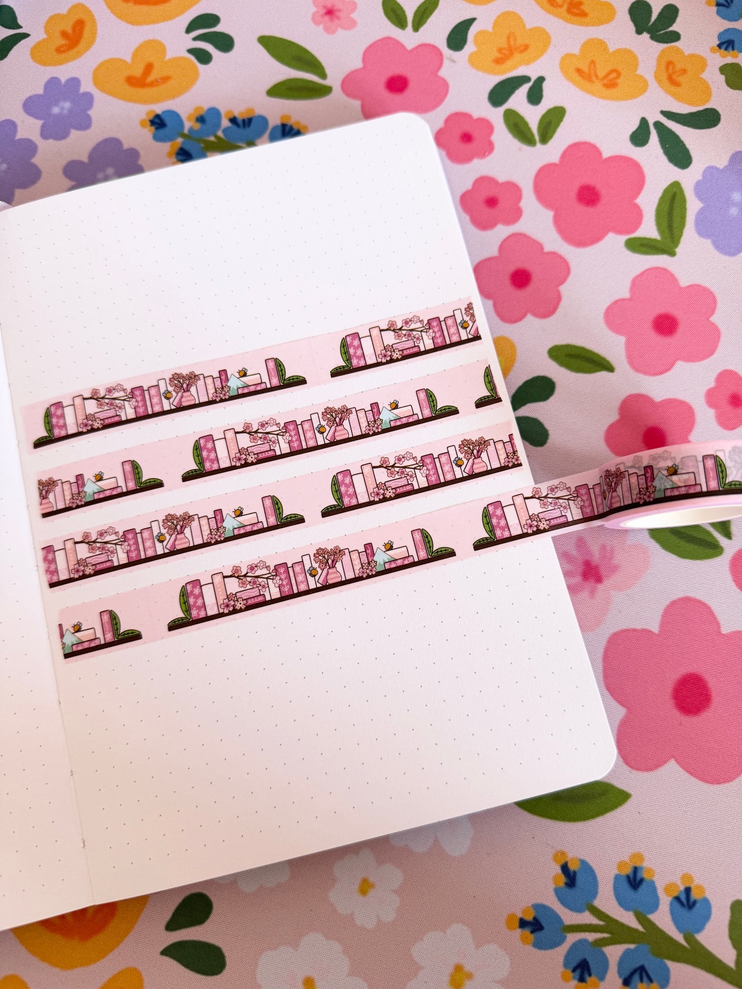 15mm Cherry Blossom Bookshelf Washi Tape