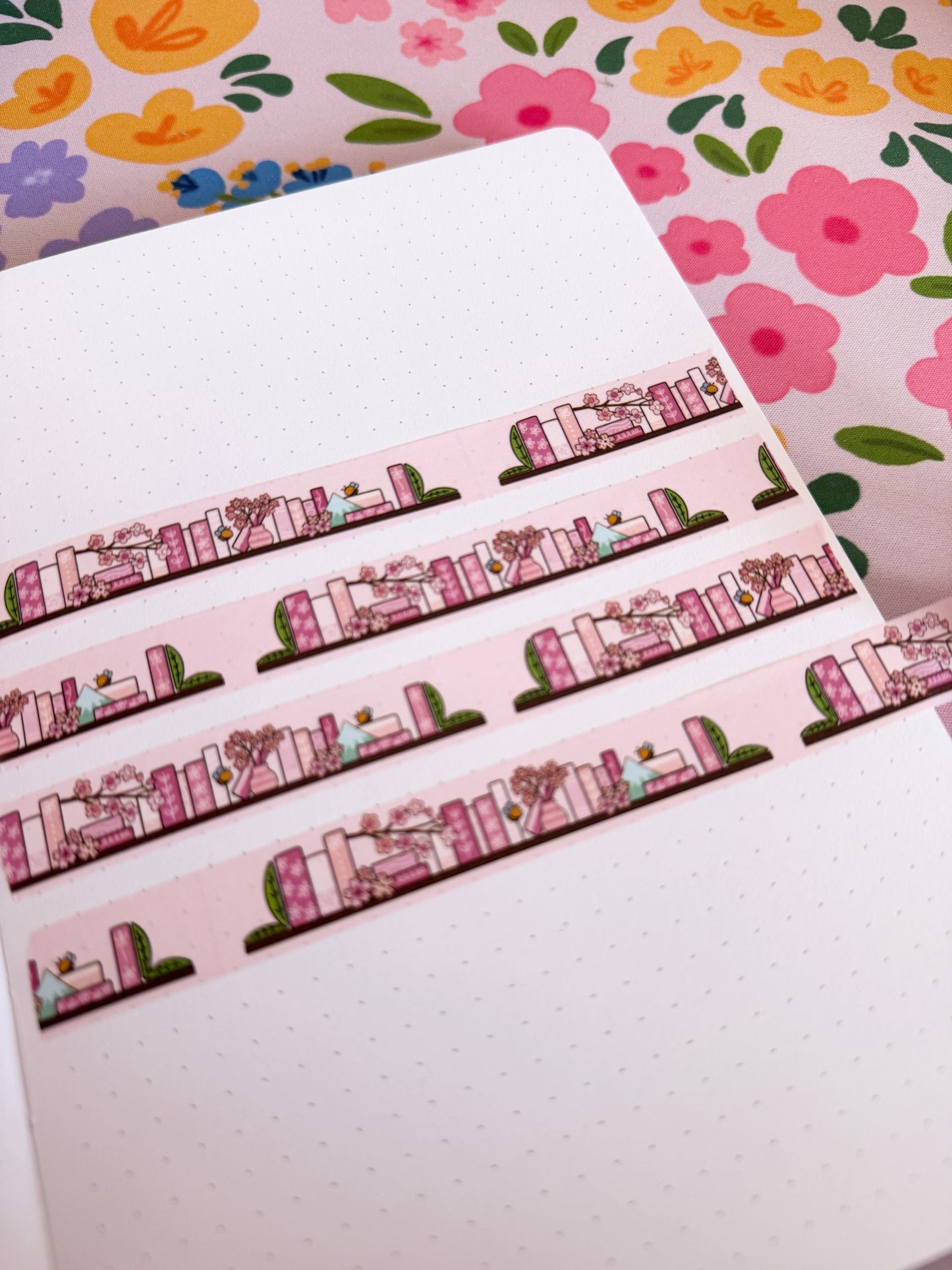 15mm Cherry Blossom Bookshelf Washi Tape