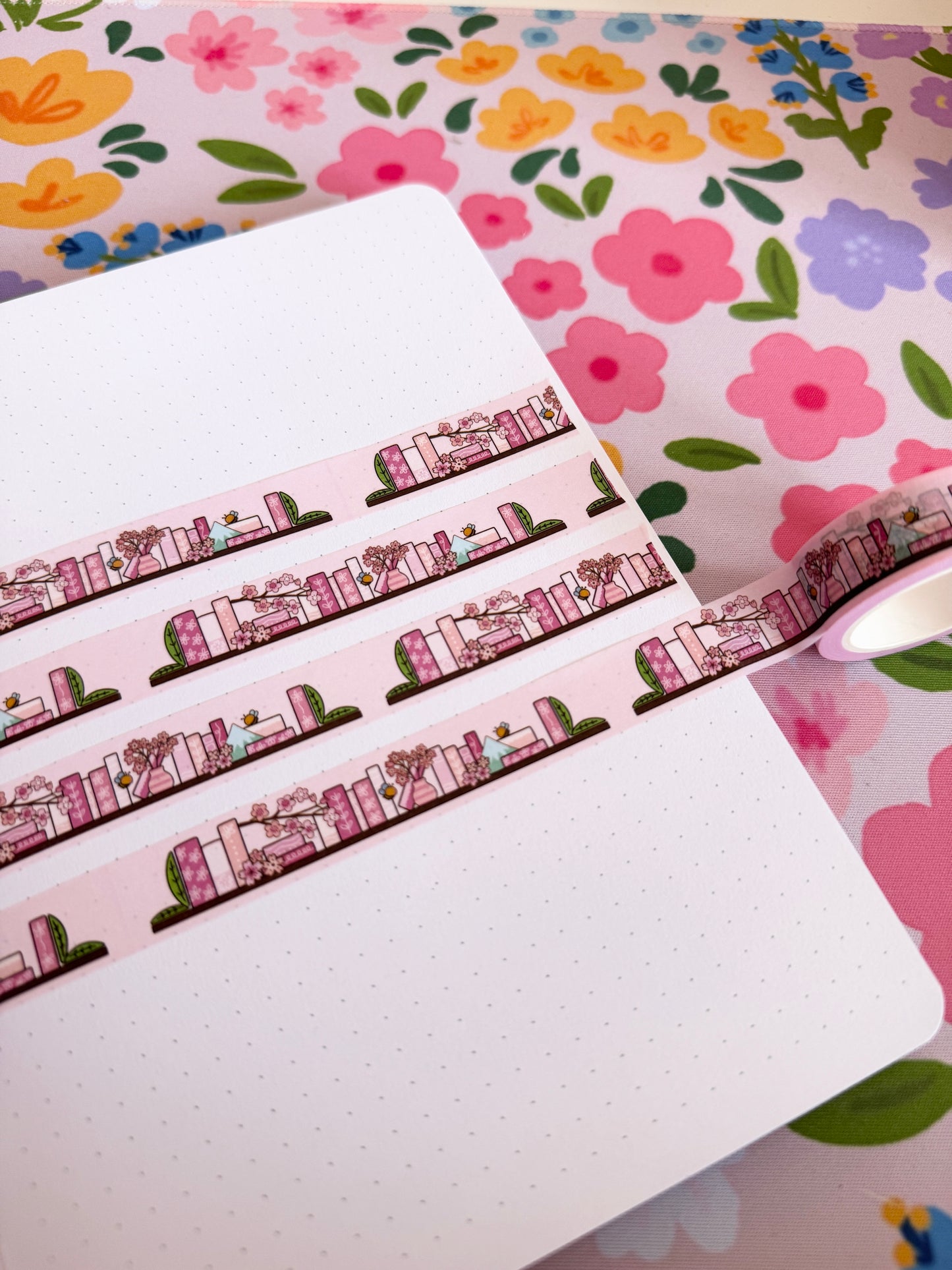 15mm Cherry Blossom Bookshelf Washi Tape
