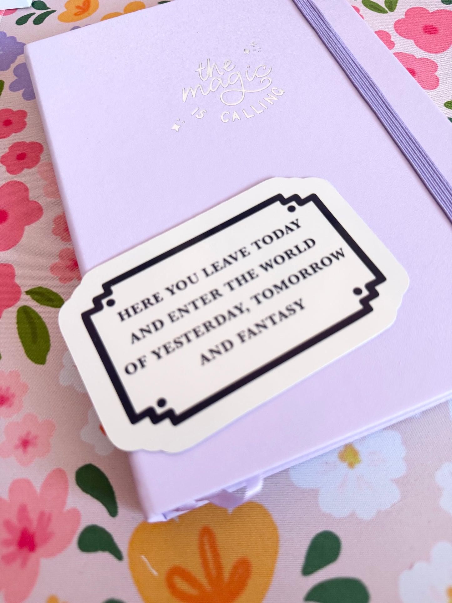 Enter The World Sign Holographic Sticker