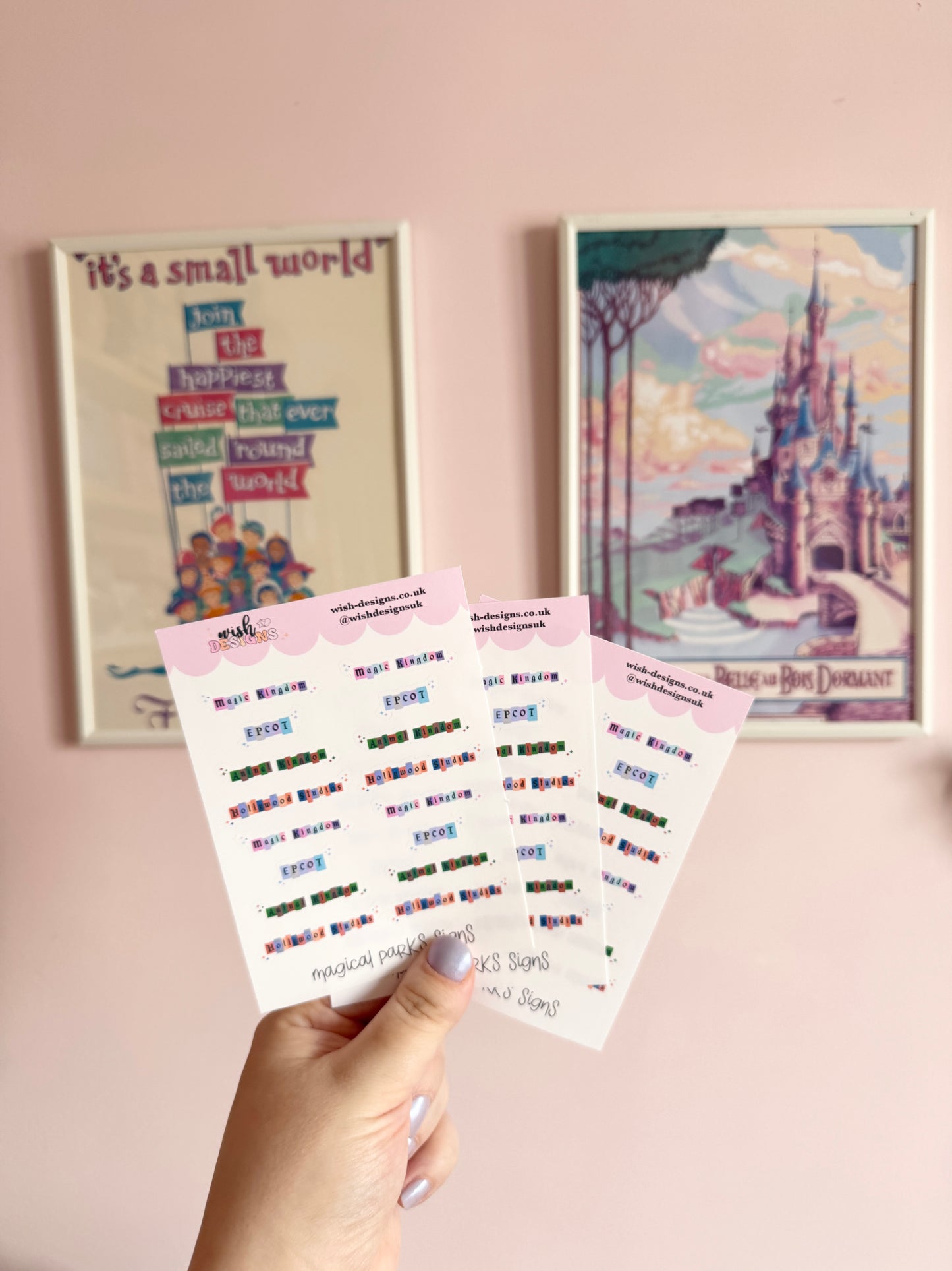 Magical Parks Signs Vinyl Sticker Sheet