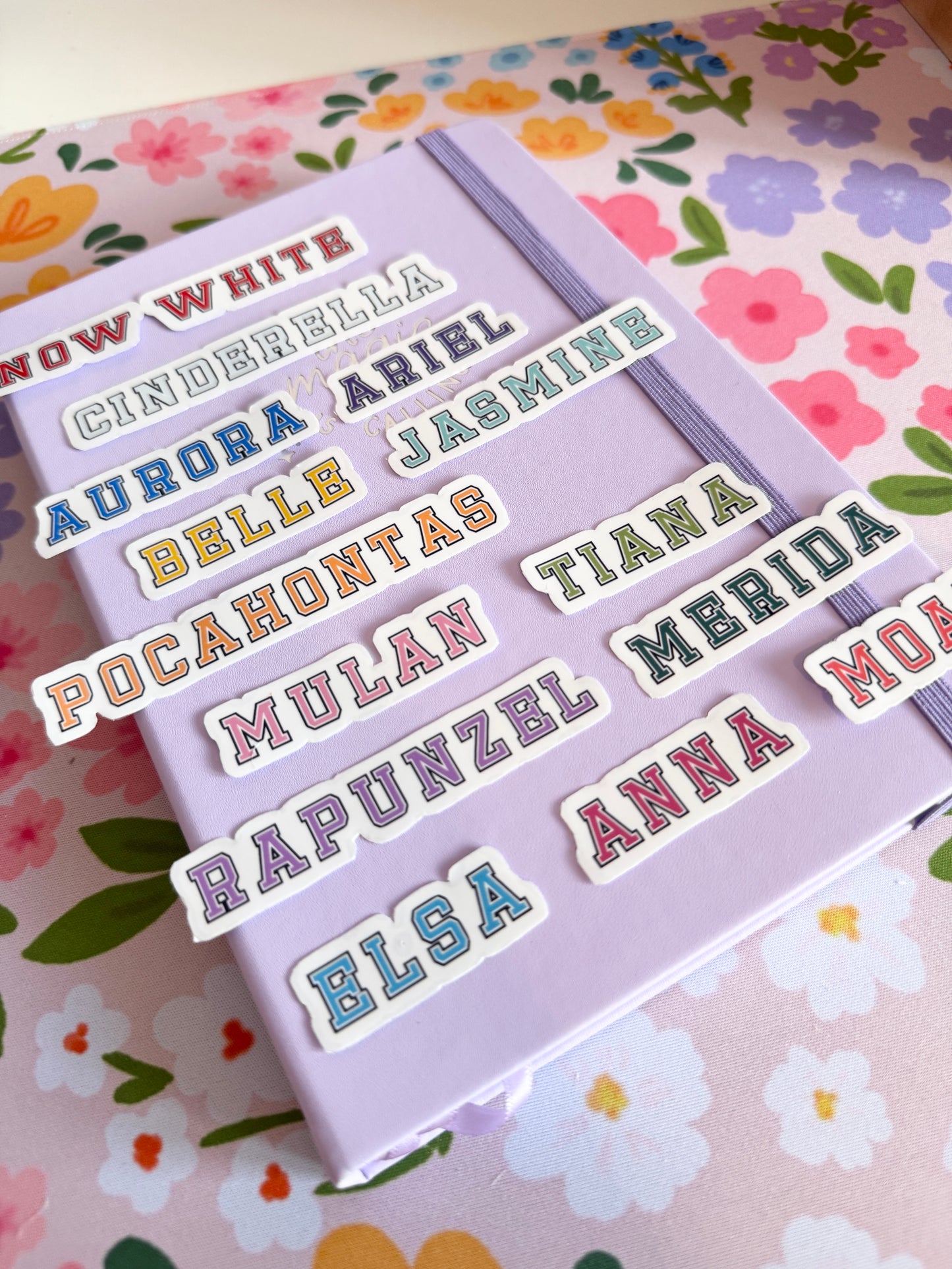 Royal Varsity Names Clear Sticker Pack