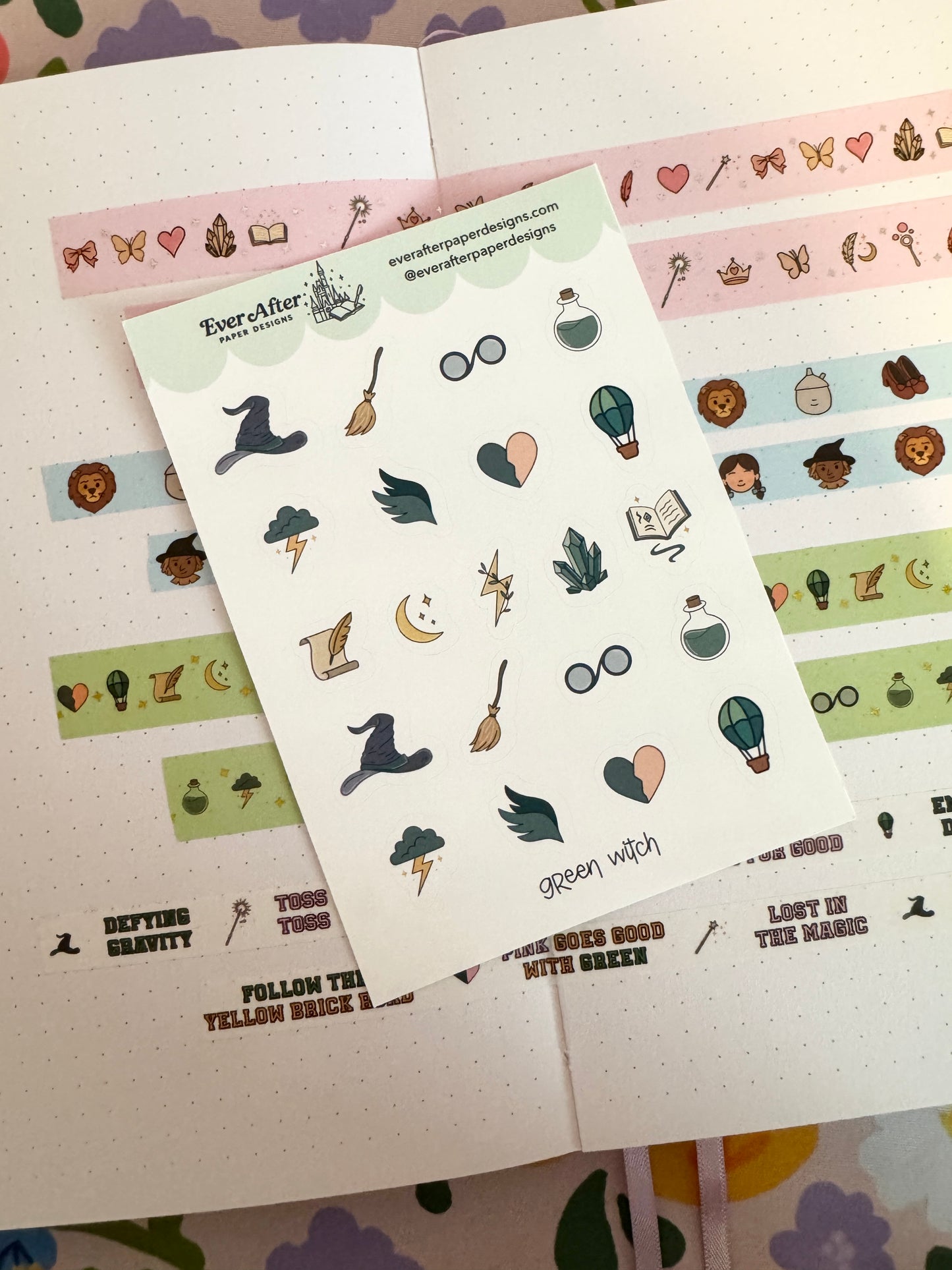 Green Witch Sticker Sheet