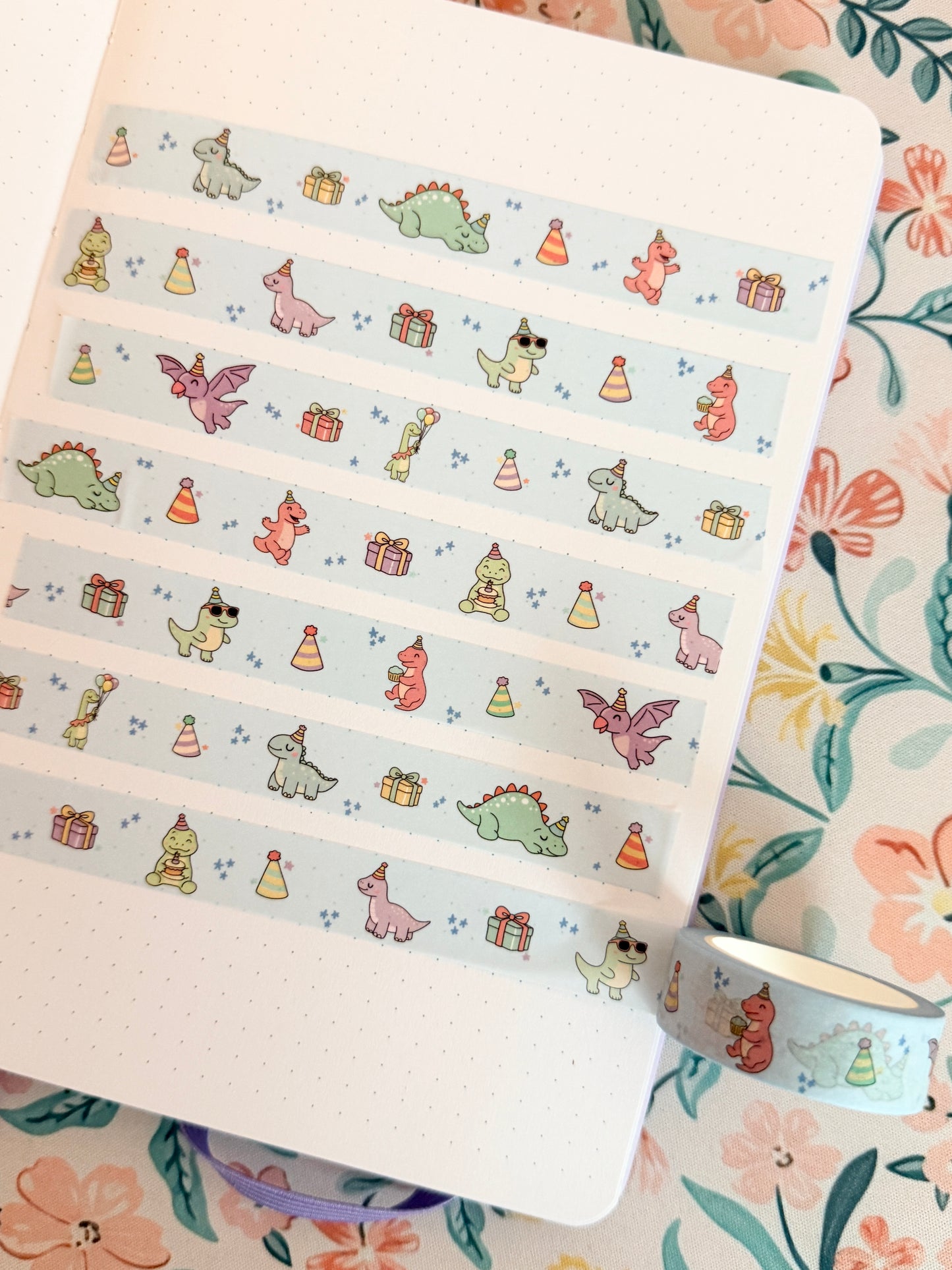 15mm Party Dinosaur Washi Tape