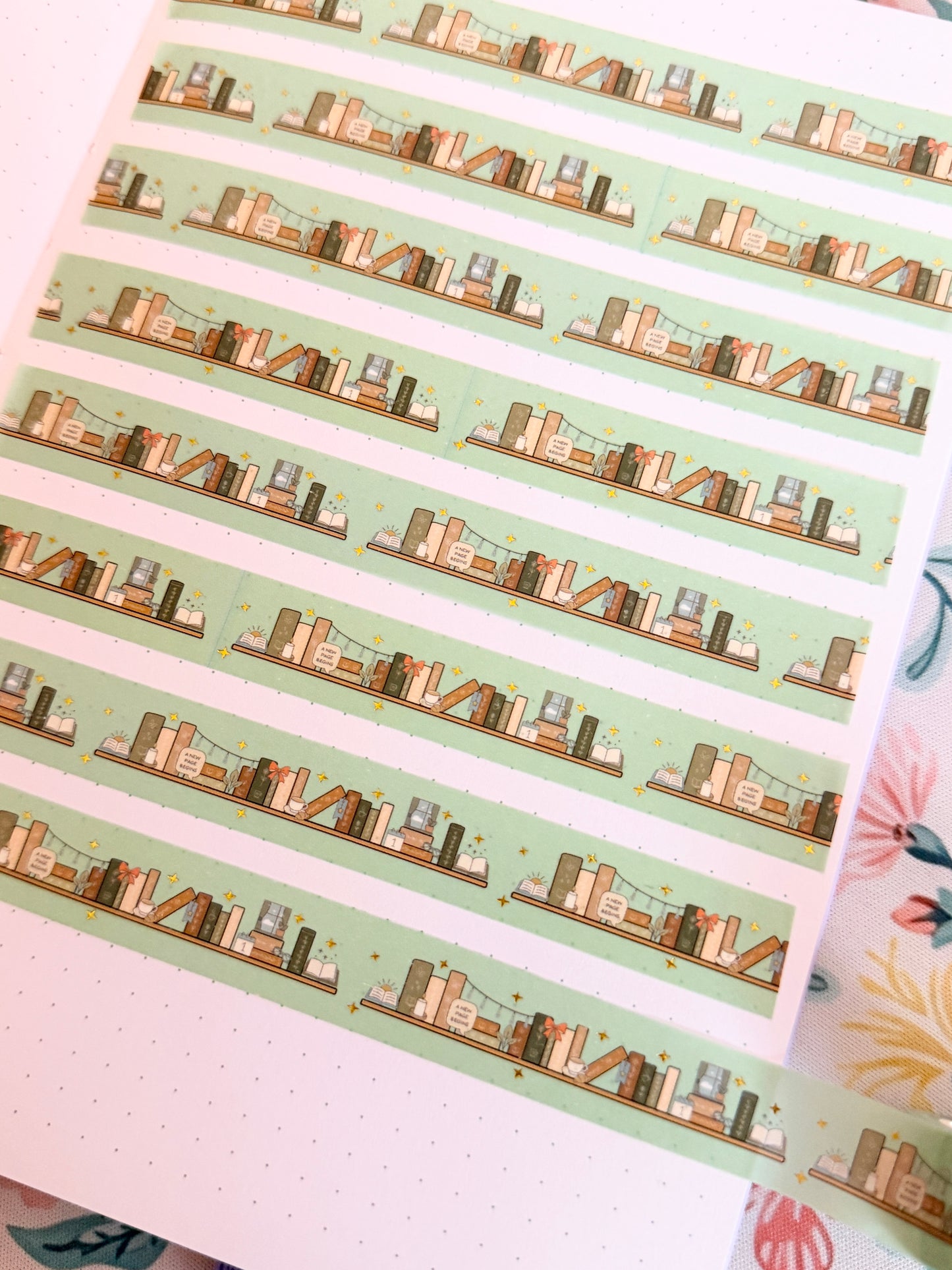 15mm New Chapters Gold Foiled Washi Tape