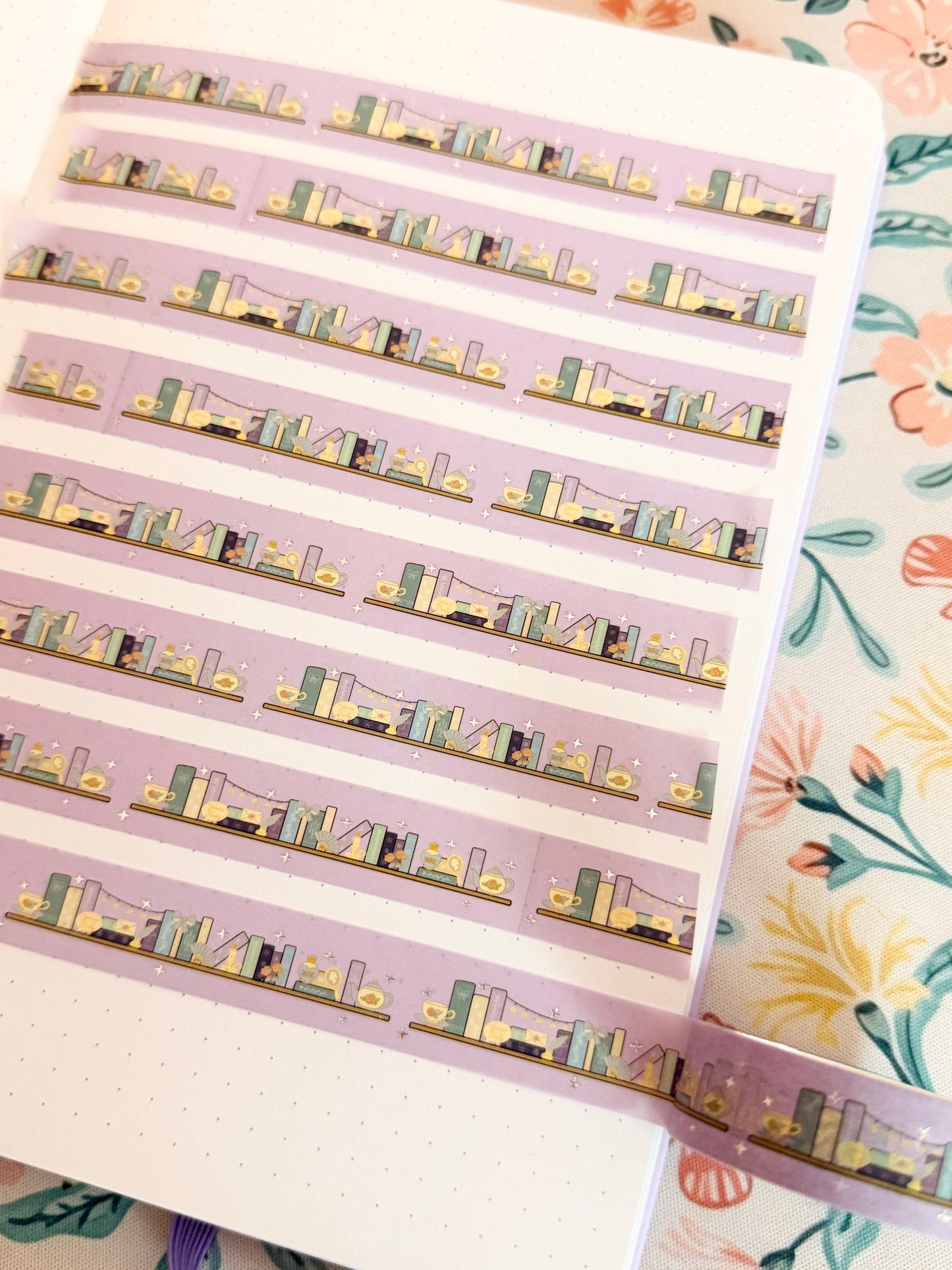 15mm Dearest Gentle Reader Silver Foiled Washi Tape