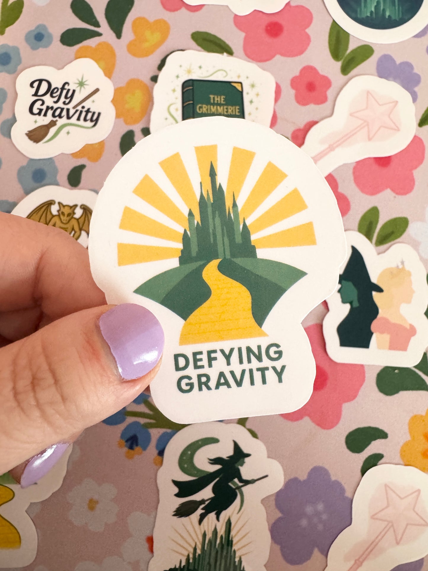 Defying Gravity Emerald City Clear Sticker