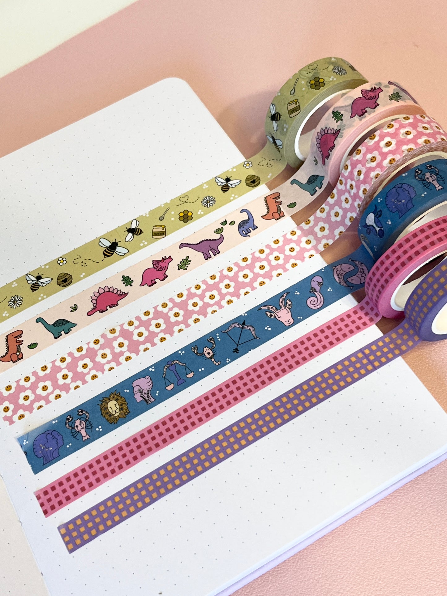 10mm Purple Contrast Check Washi Tape