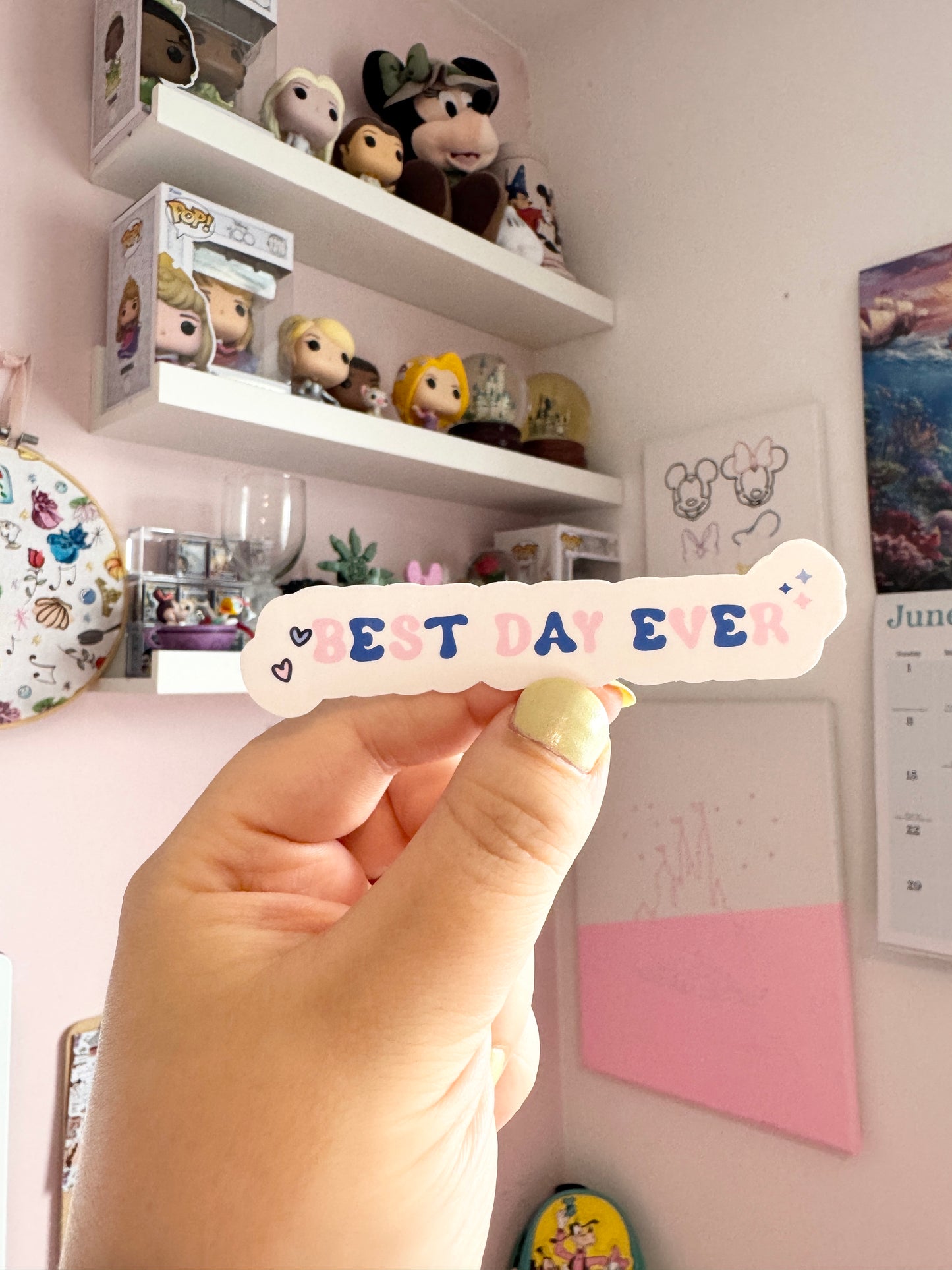 Best Day Ever Clear Sticker