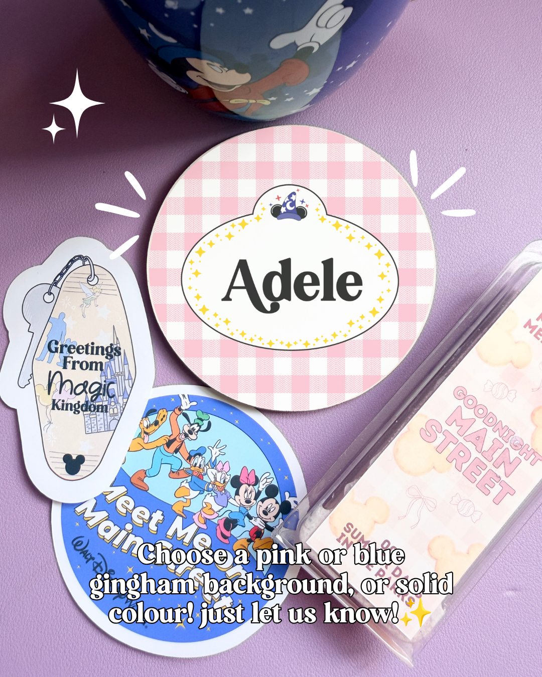 Magical Park Name Tag Coasters