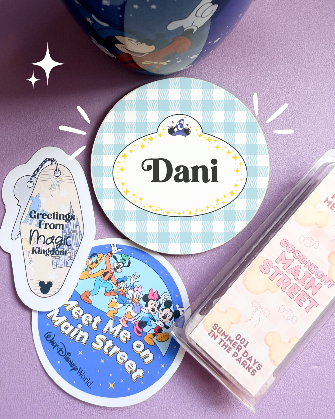 Magical Park Name Tag Coasters
