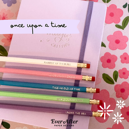 Once Upon A Time Pencils Set of 5 - Choose Your Foil