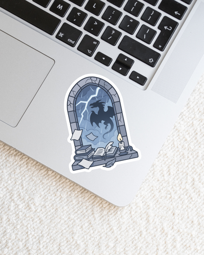 Lightning Dragon Window Clear Sticker