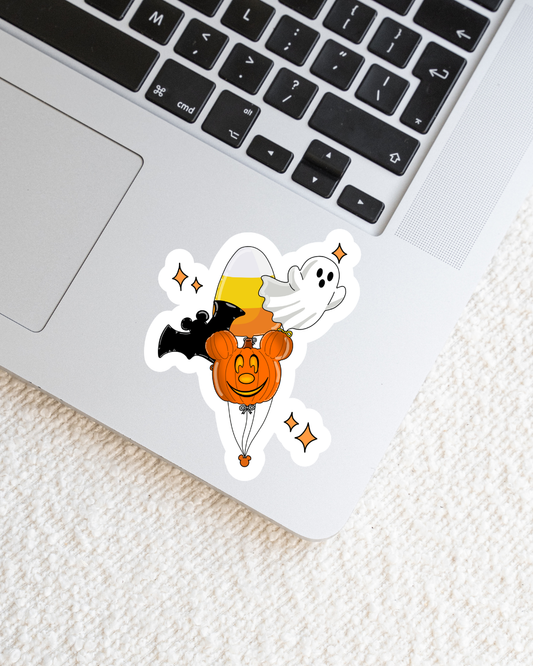 Magical Halloween Balloons Clear Sticker