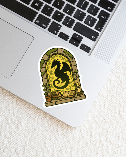 Plant Dragon Window Clear Sticker