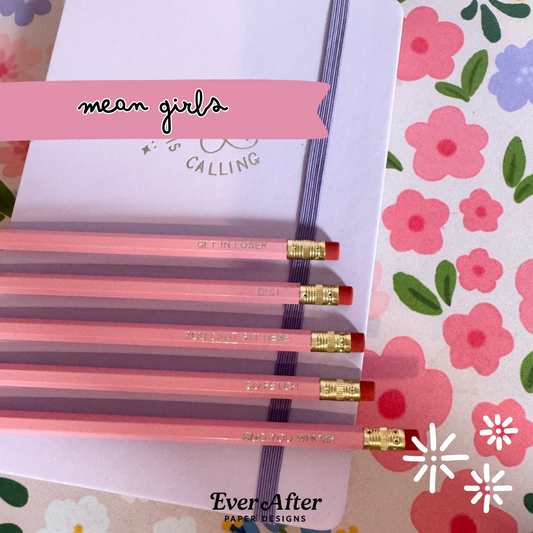 Mean Girls Pencils Set of 5 - Choose Your Foil