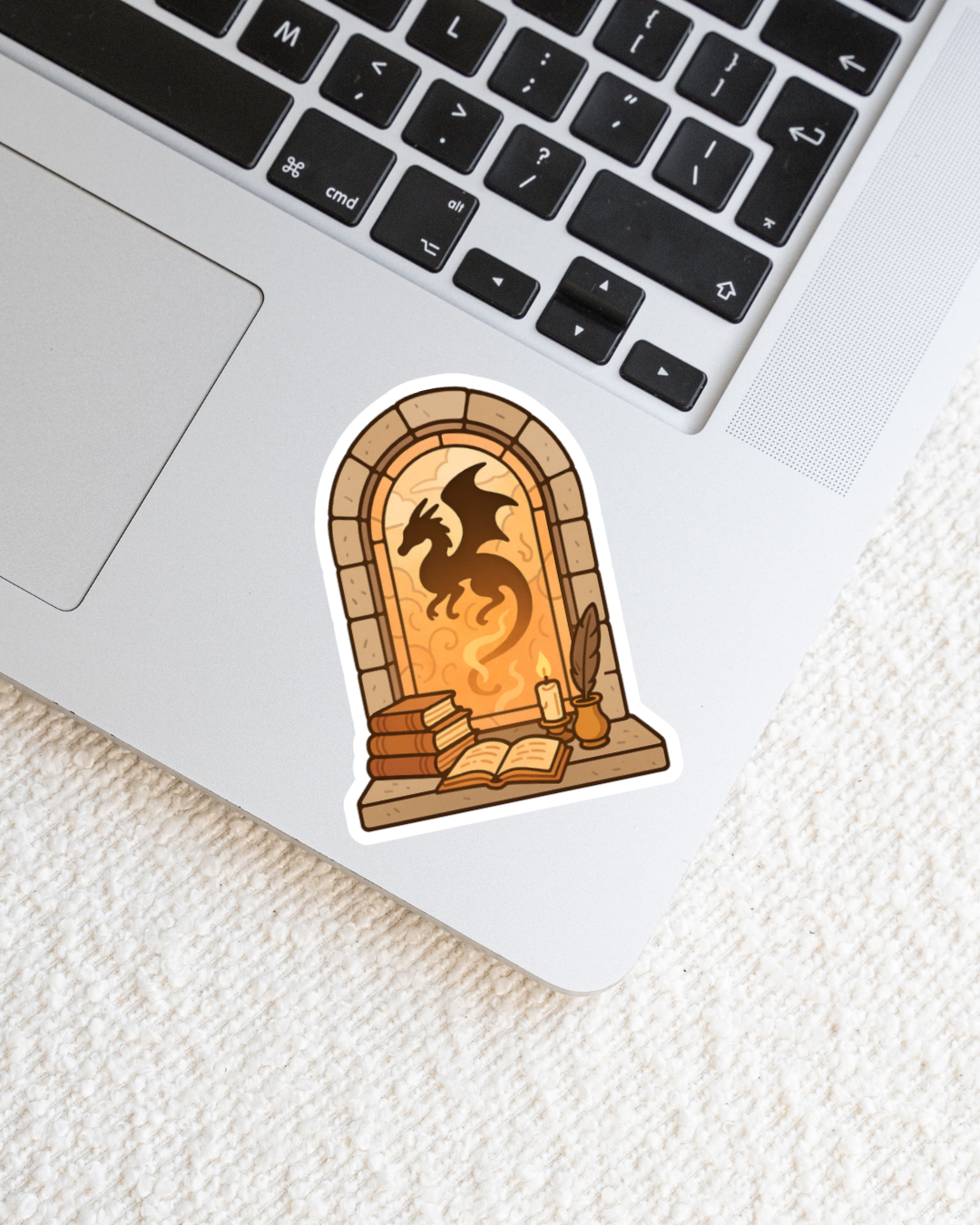 Fire Dragon Window Clear Sticker