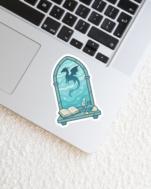 Water Dragon Window Clear Sticker