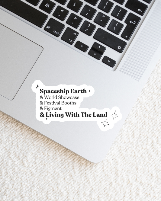 Spaceship Earth Magical Quote Vinyl Sticker