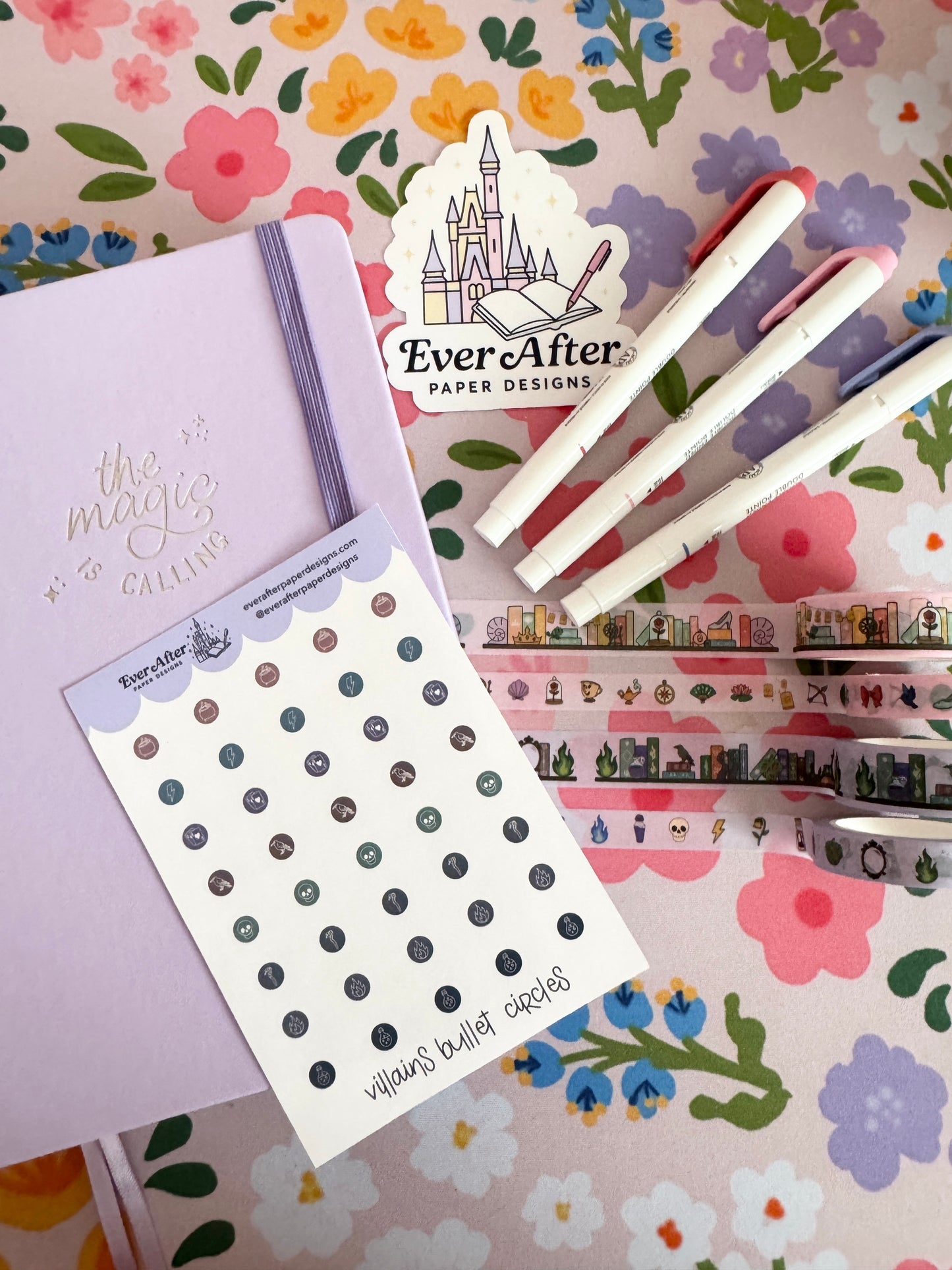 Villains Bullet Circles Sticker Sheet