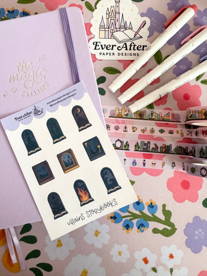 Villains Storybooks Sticker Sheet