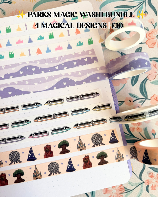 ✨ Parks Magic Washi Bundle | 4 Washi Tapes
