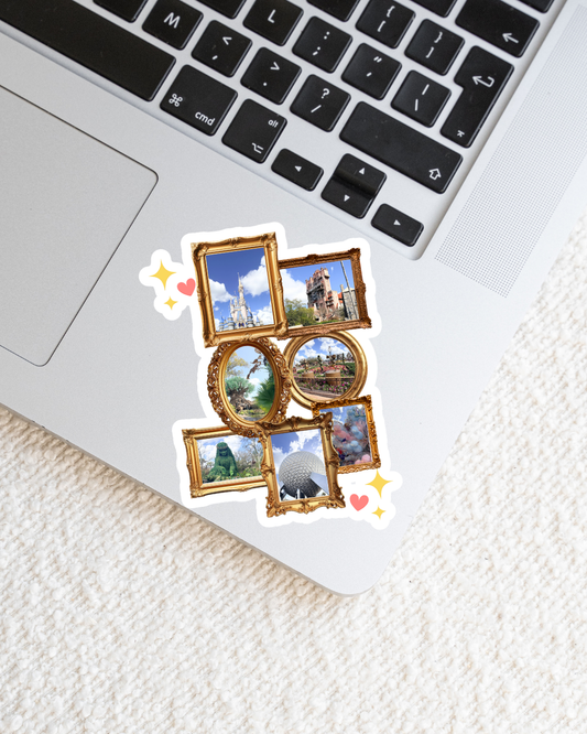 Magical World Photo Frame Collage Vinyl Sticker