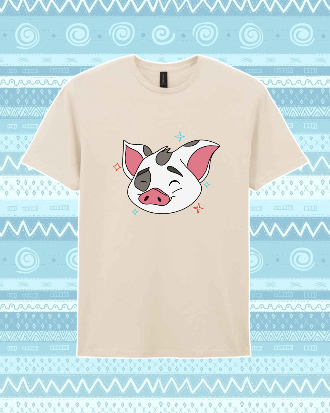 Motunui Pig Big Face T-Shirt