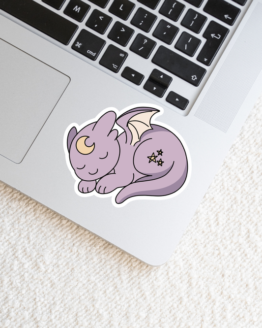 Moon Dragon Vinyl Sticker