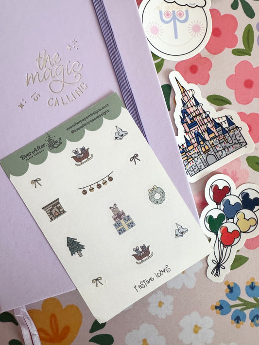 Festive Icons Sticker Sheet