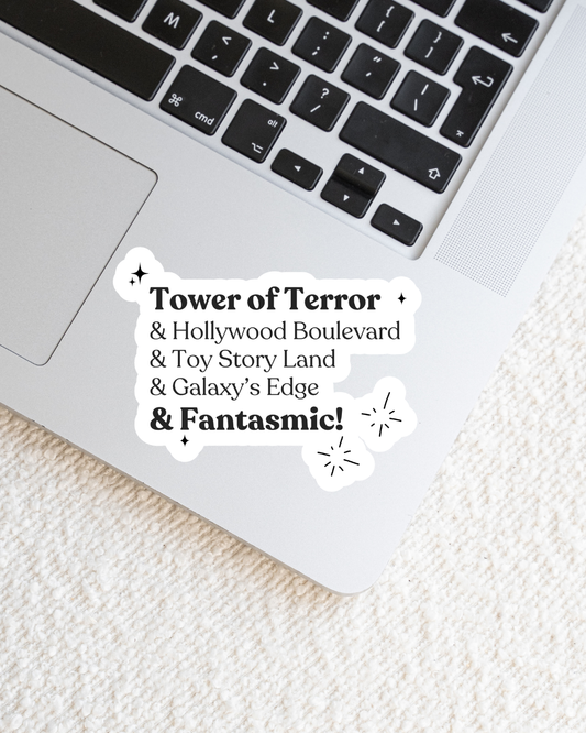 Tower of Terror Magical Quote Vinyl Sticker