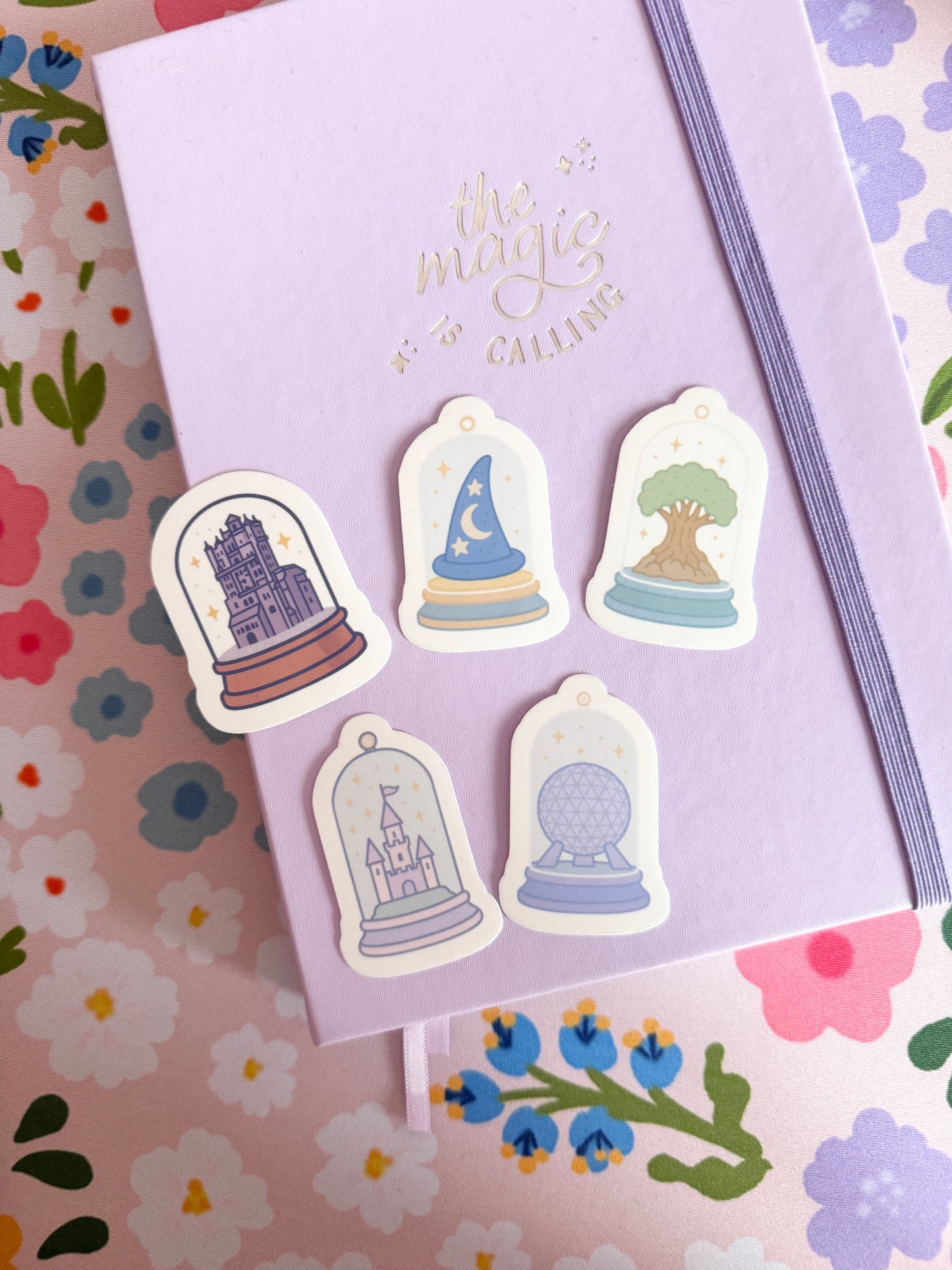 Magical Snow Globes Clear Sticker Set