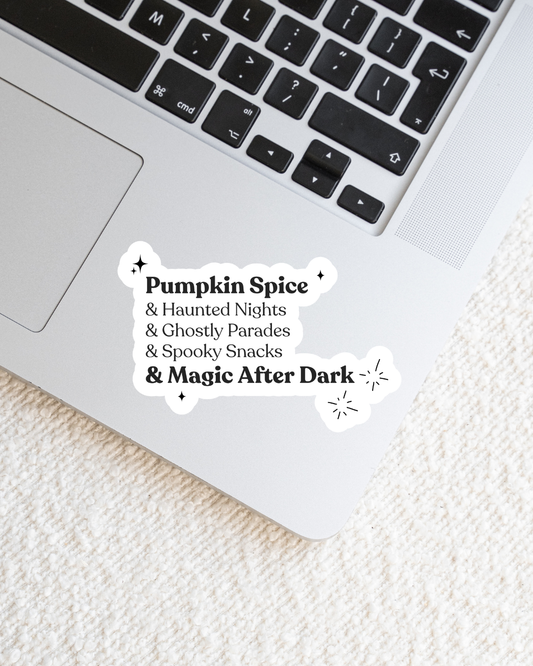 Pumpkin Spice Magical Quote Vinyl Sticker