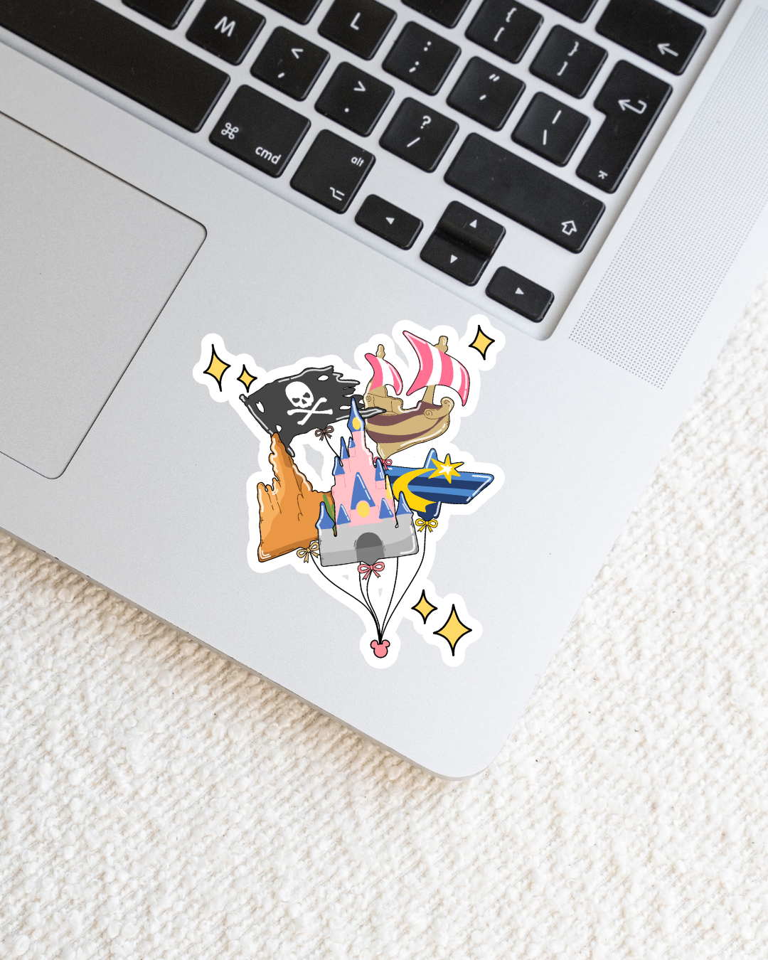 Magical Land Balloon Clear Sticker
