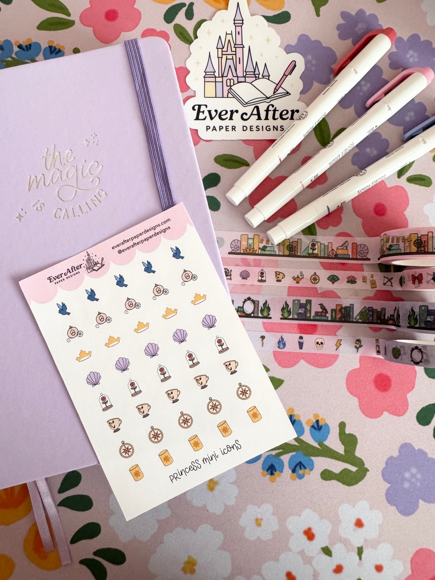Princess Mini Icons Sticker Sheet