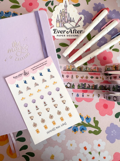 Princess Mini Icons Sticker Sheet