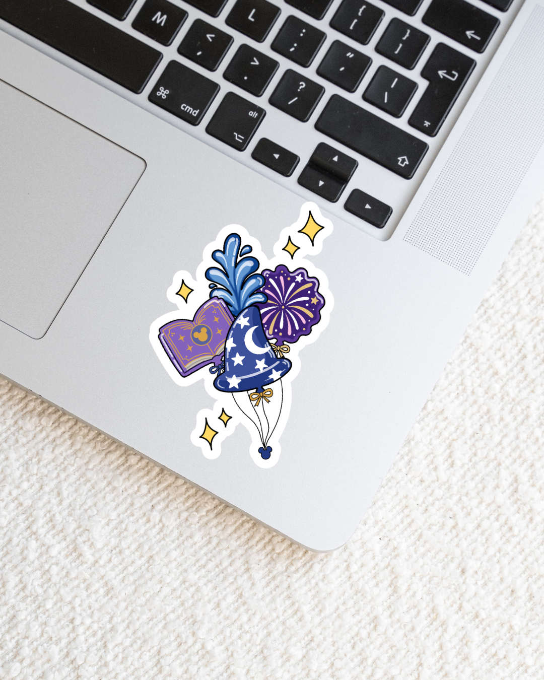 Fantastic Fireworks Balloon Clear Sticker