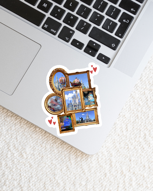 Magical Kingdom Photo Frame Collage Vinyl Sticker