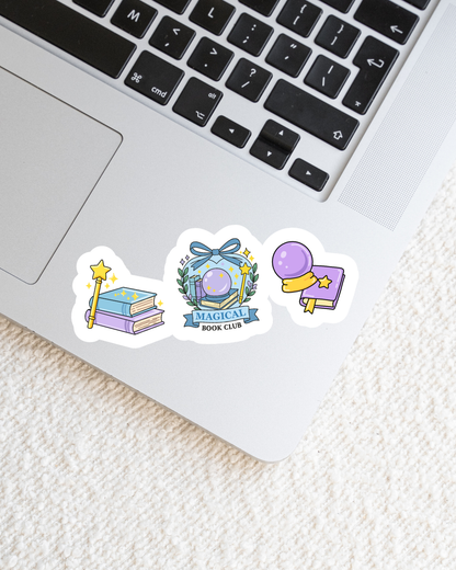 Magical Book Club Trio Vinyl Sticker