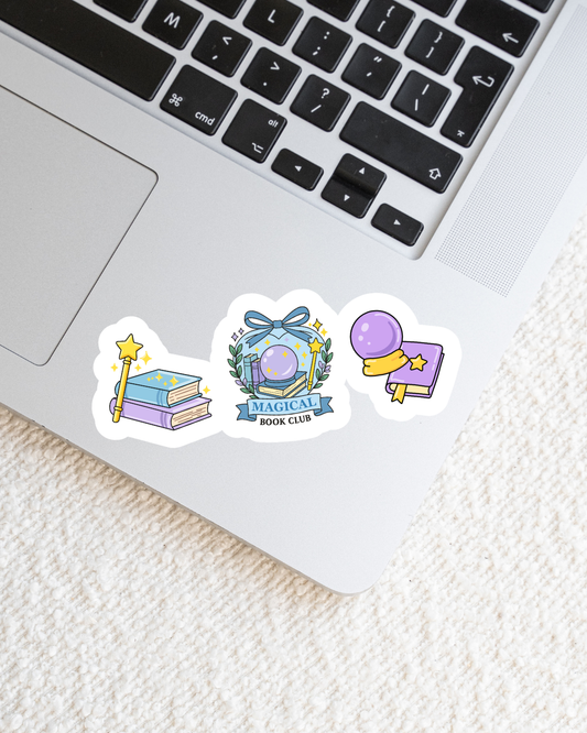 Magical Book Club Trio Vinyl Sticker