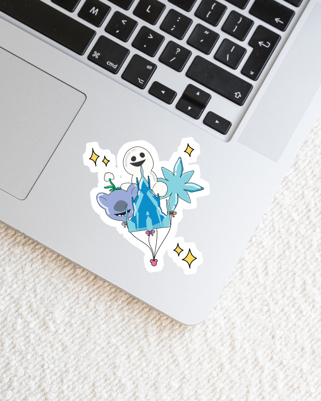 Magical Ice World Balloon Clear Sticker