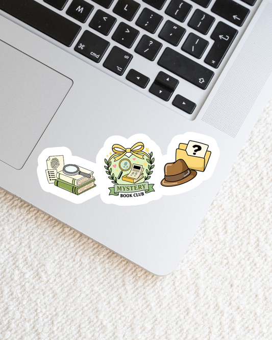 Mystery Book Club Trio Vinyl Sticker