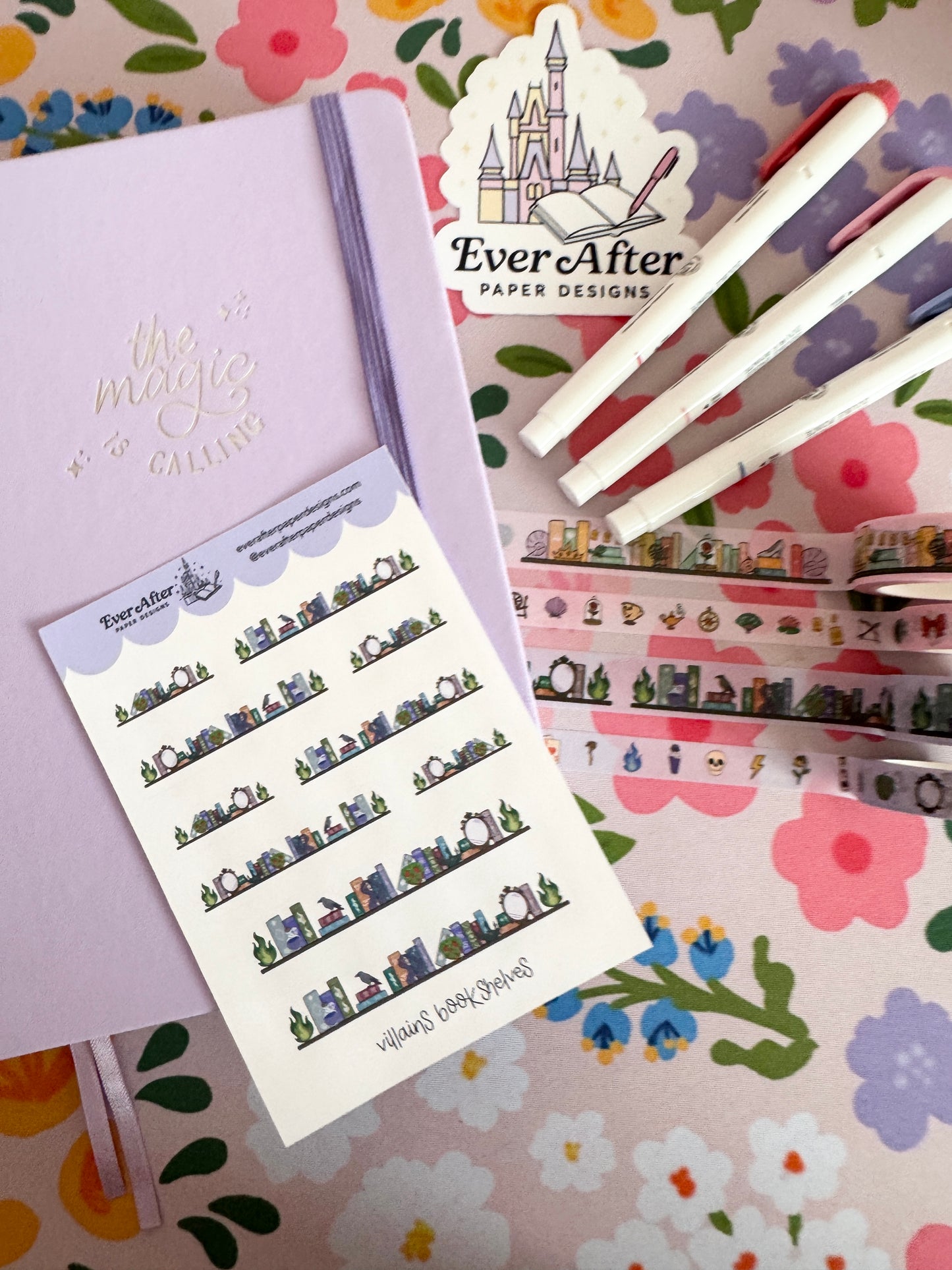Villains Bookshelves Sticker Sheet