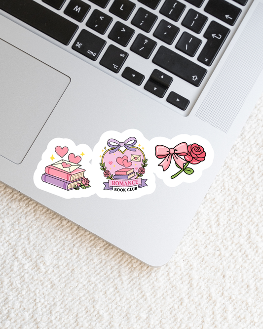 Romance Book Club Trio Vinyl Sticker