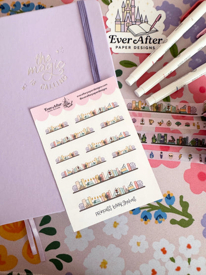 Princess Bookshelves Sticker Sheet