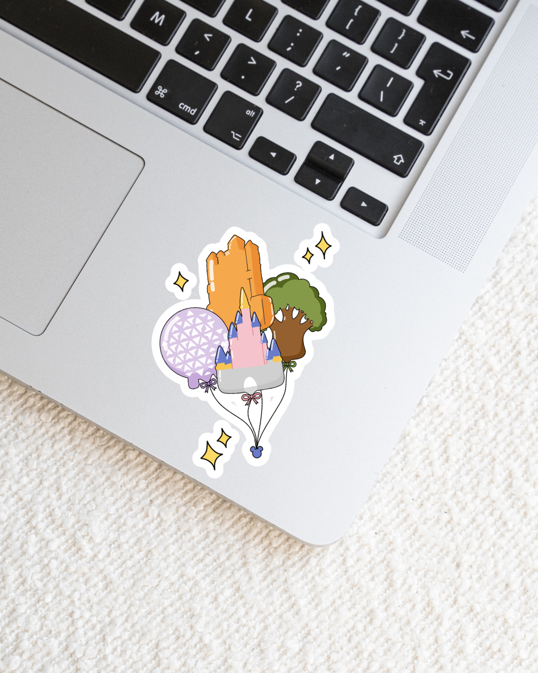 Magical World Parks Balloon Clear Sticker
