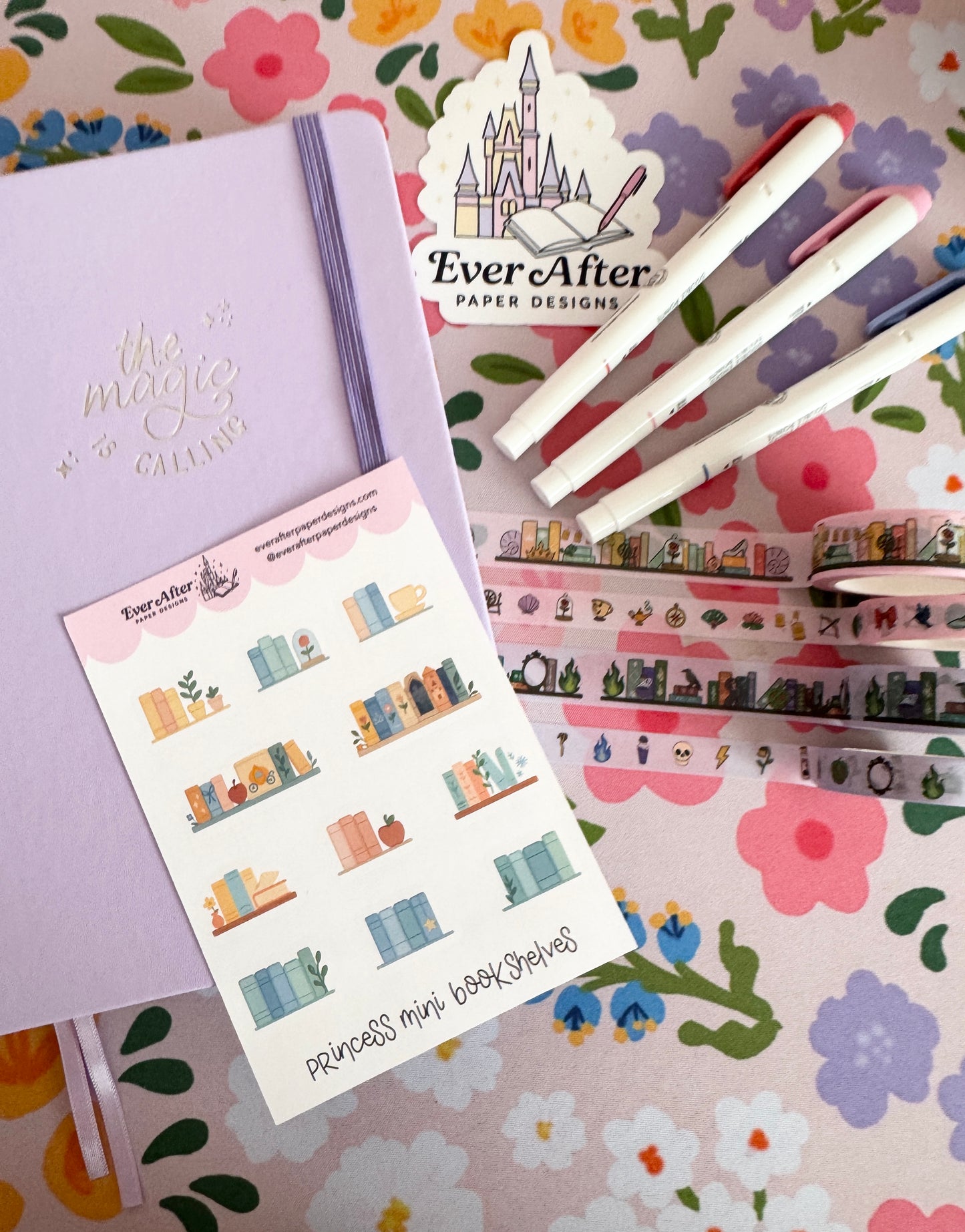 Princess Mini Bookshelves Sticker Sheet