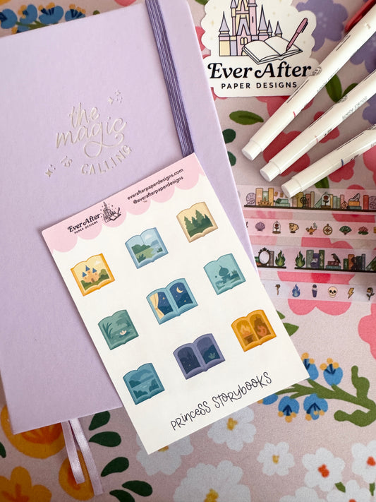 Princess Storybooks Sticker Sheet