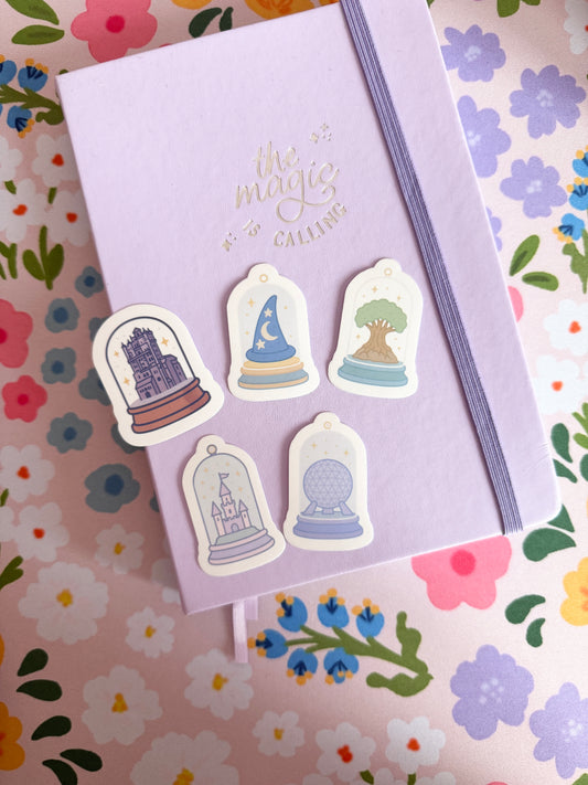 Magical Snow Globes Clear Sticker Set