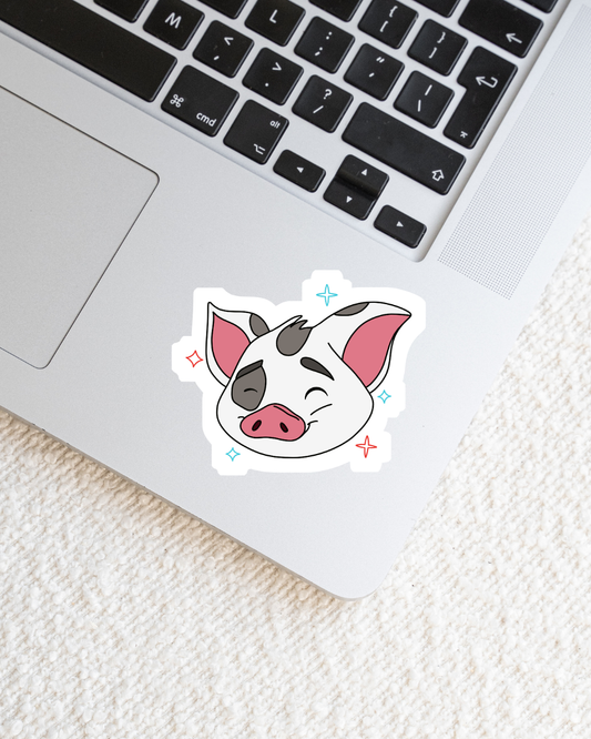 Montunui Pig Big Face Vinyl Sticker